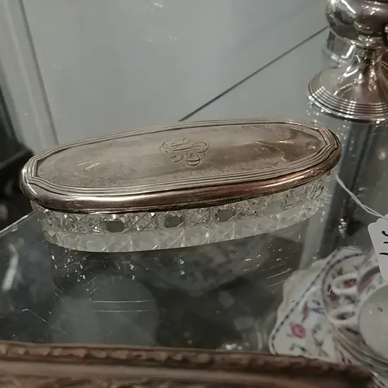 S/S LIDDED VANITY BOX