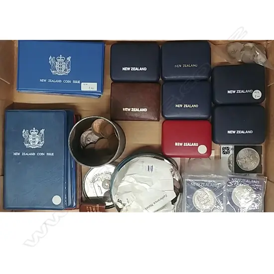 TRAY OF ASSTD COINS-COIN SETS-MEDALLIONS-ETC