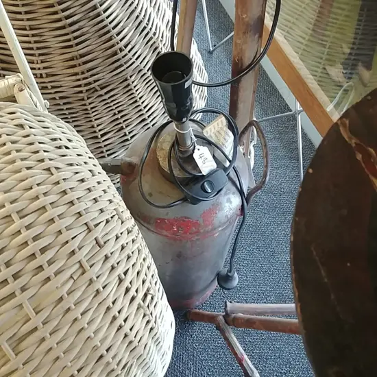 VINT. FIRE EXTINGUISHER LAMP, 660MM