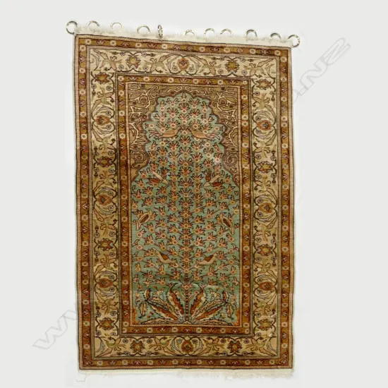 A Hereke all silk prayer rug