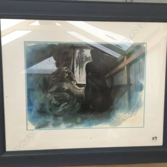 Ron Edwards The Boss's Wife & Blue Fish, 2 w/c's