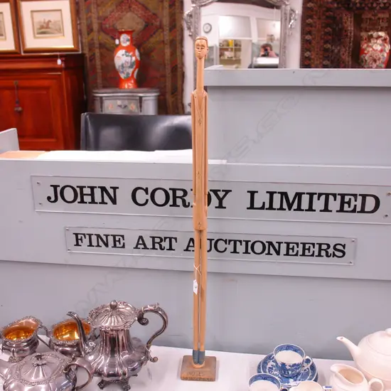 TALL WOODEN FIGURE "MOSES" 'MOKGOMOLA'