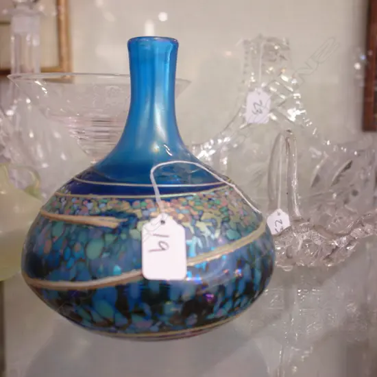 STUDIO ART GLASS BOTTLE VASE - SGD