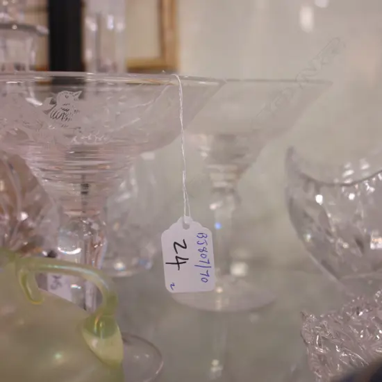 2 STUART CRYSTAL COMPORTS