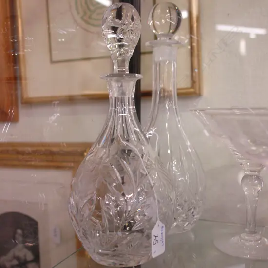 2 CRYSTAL DECANTERS