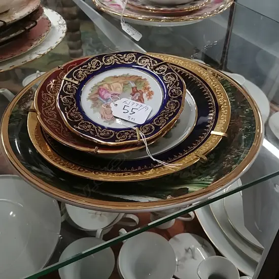 3 LIMOGE PLATES & WOOD&SONS PLATE(CATHEDRAL)