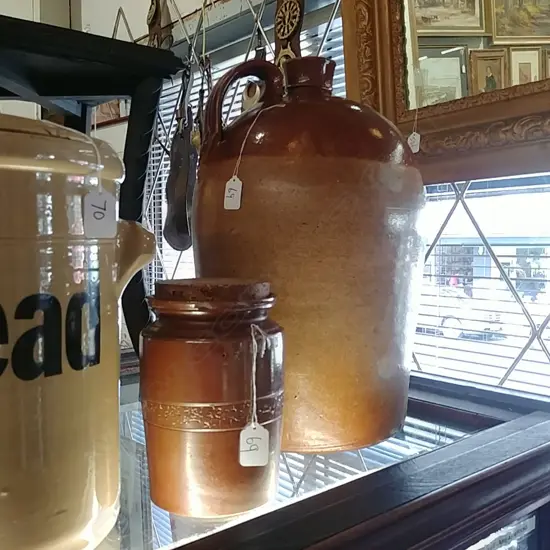 FLAGON BOTTLE + LIDDED POT