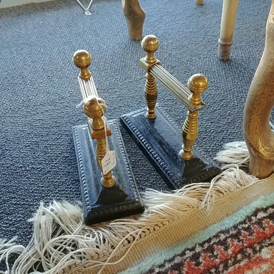 PR BRASS & IRON FIREDOGS