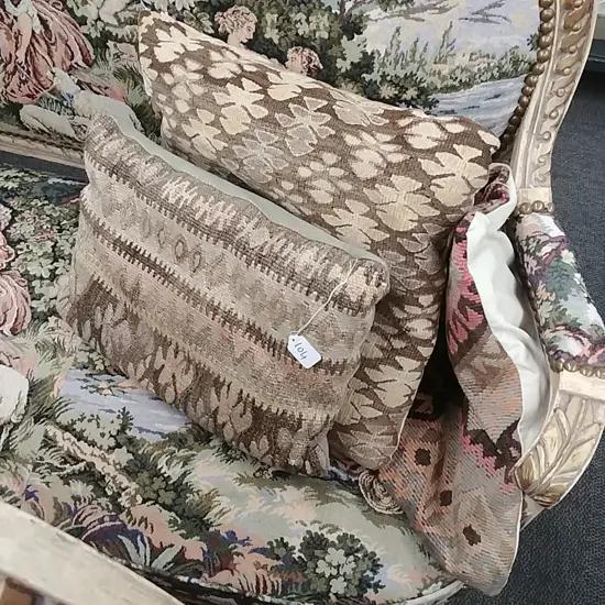 2 SQUARE+1 RECTANGLE KELIM CUSHIONS