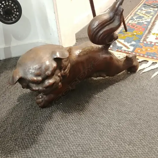 BRONZED IRON FOO DOG