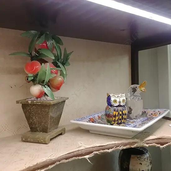 3 CHINESE PCS & CRYSTAL DUCK