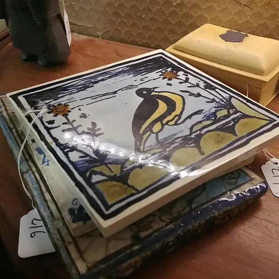 3 ASSORTED TILES - DELFT ETC.