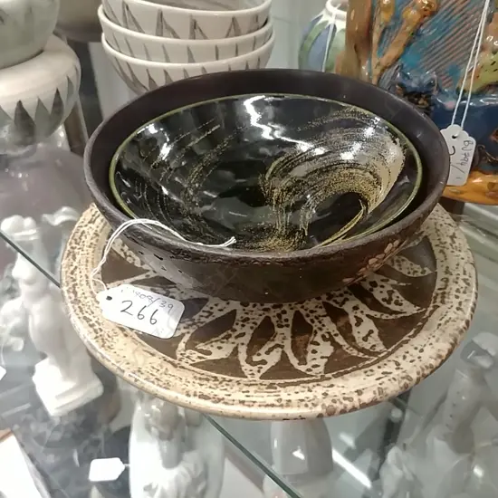 SMIESEK POTTERY PLATE + 2 OTHERS 