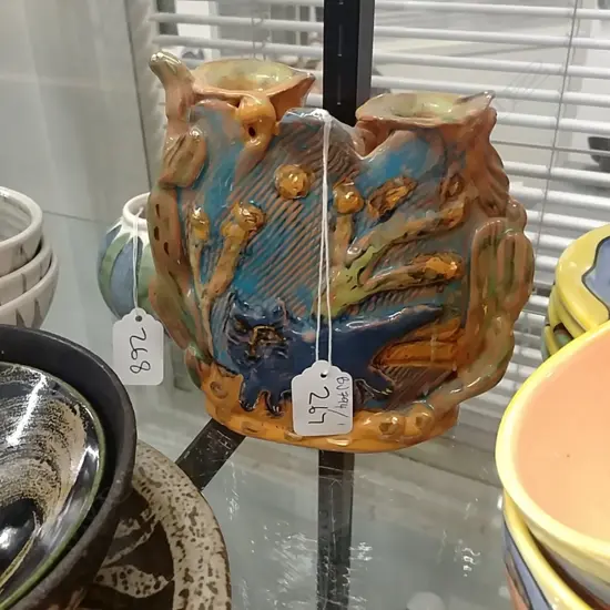 ROSEMARY BRITTAIN POTTERY CANDLESTICK