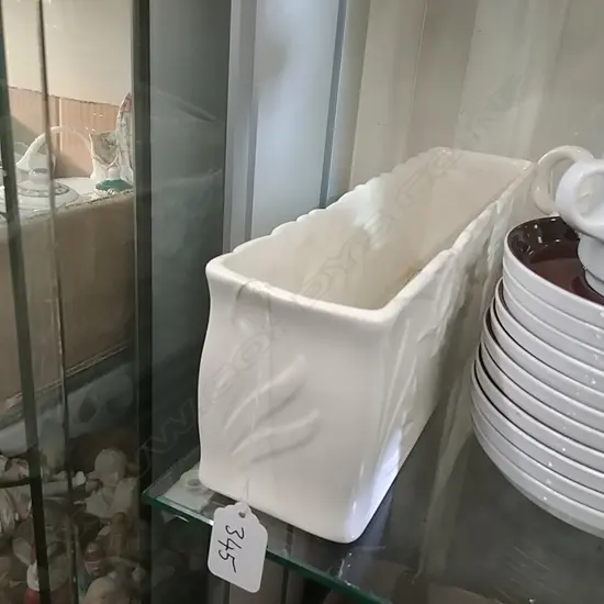 WHITE SPODE VASE & CROWN DEVON JUG