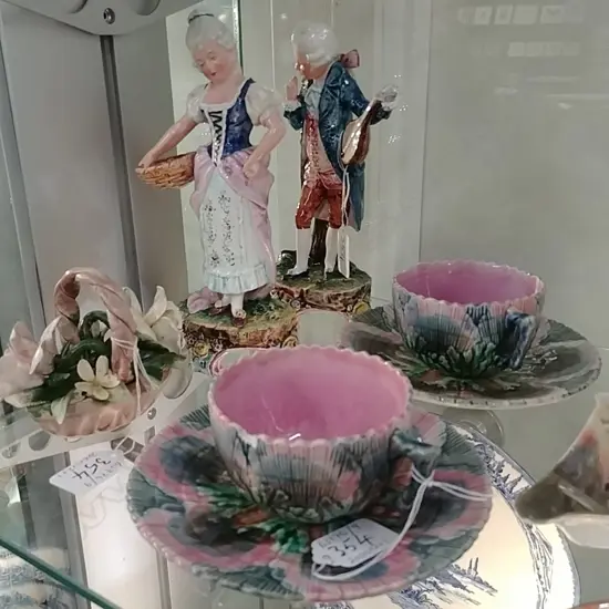 MAJOLICA C&S'S X2+PR FIGS (1AF) & ROSE ORN.