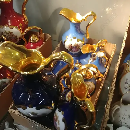 LIGHT BLUE & DARK BLUE LIMOGE PCS