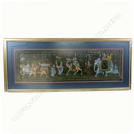 A Royal Mughal procession painting