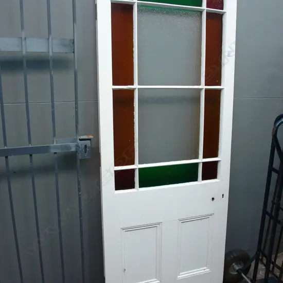 COLONIAL COLOURED GLAZED PANELED DOOR