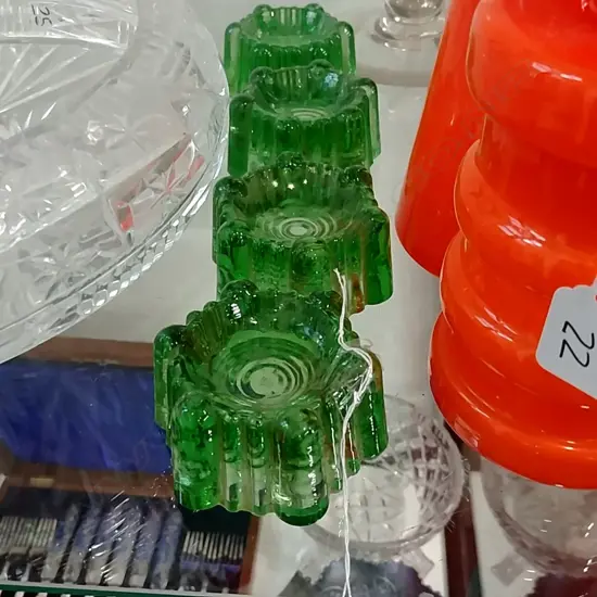 4 GLASS PIANO CASTERS