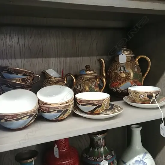 C1940 SATSUMA COFFEE SERVICE 19PCE