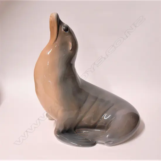 A large Royal Copenhagen model of a seal