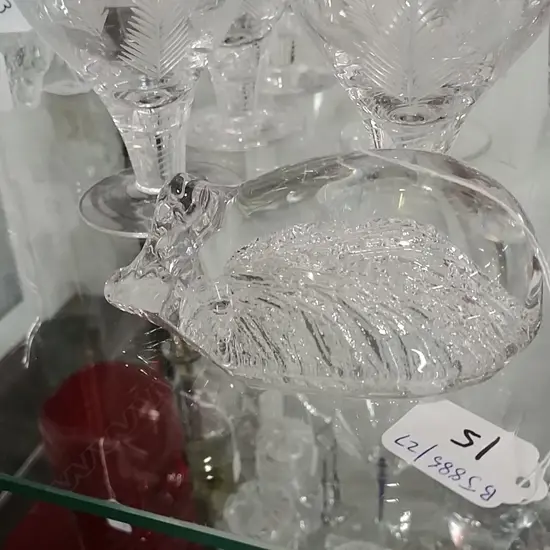 DAUM GLASS HEDGHOG ORN