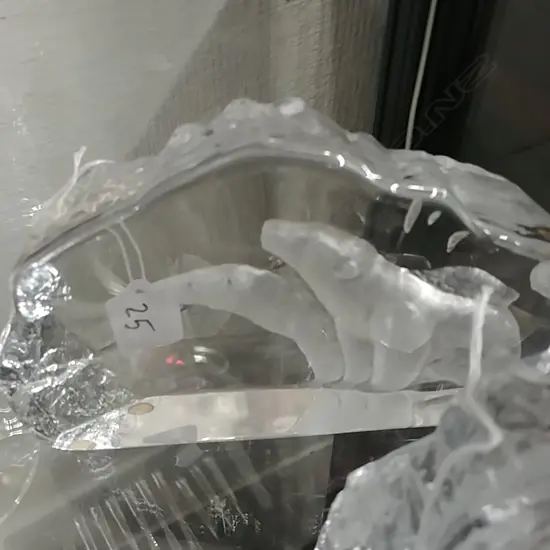 MATS JONASSON GLASS POLAR BEAR ORN