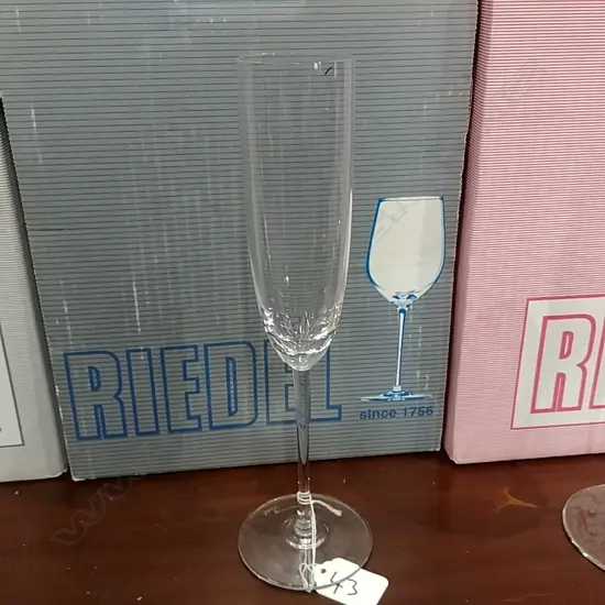 2 BOXES RIEDEL CHAMPAGNE FLUTES (12)