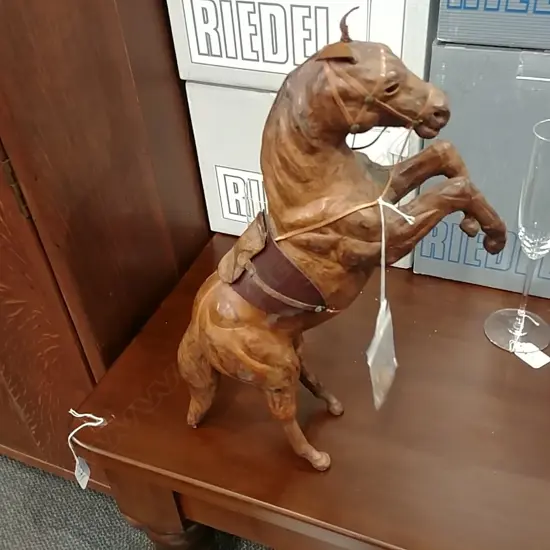 ITALIAN LEATHER HORSE MODEL 