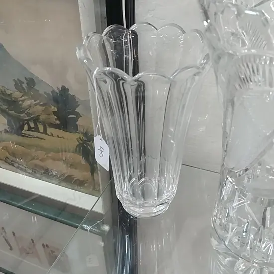 VAL ST. LAMBERT CRYSTAL VASE