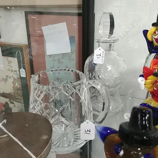 CRYSTAL DECANTER & CRYSTAL WATER JUG