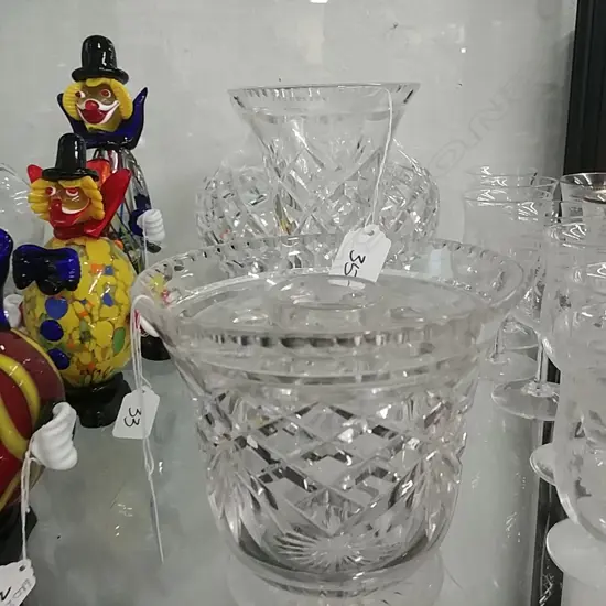 3 CRYSTAL VASES