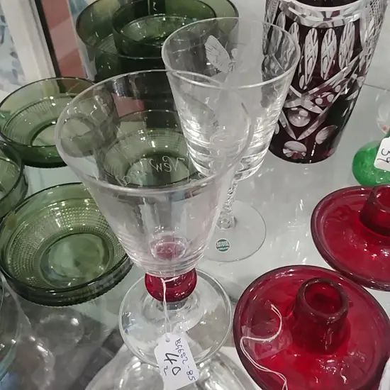 2 COMMEMORATIVE GLASSES 