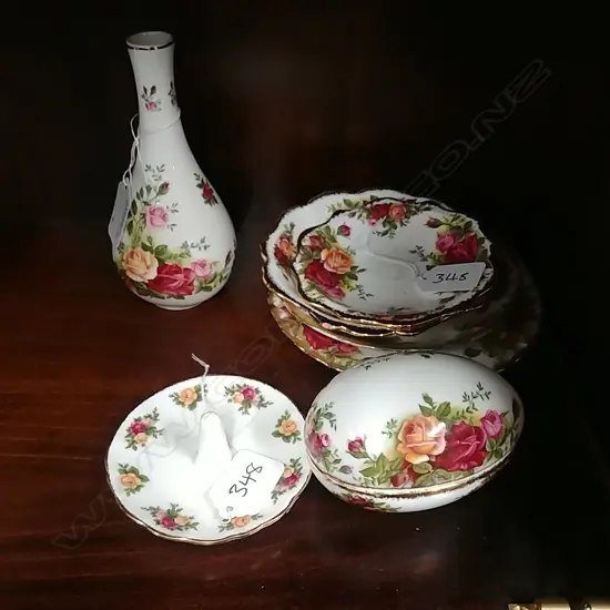 R.A. OCR X 7 ASSTD CHINA (DISHES-VASE-RING STAND)