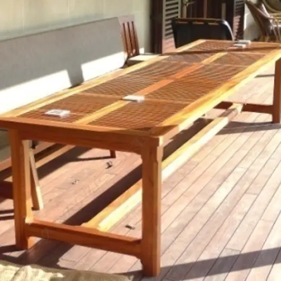 SAPELE SEFTON POWRIE OUTDOOR REFECTORY TABLE