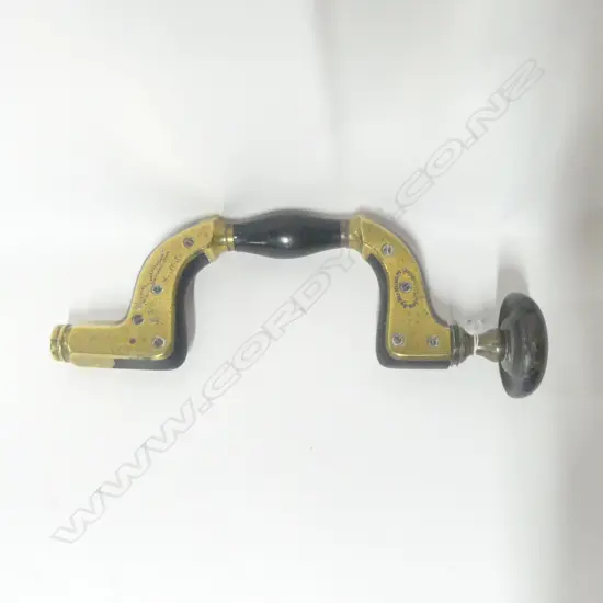 Marples Ebony and Brass Ultimatum Framed Brace made in Sheffield England. H.335mm