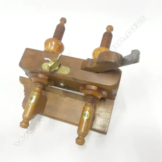 Unknown Wood and Brass Plough Plane. L.220mm