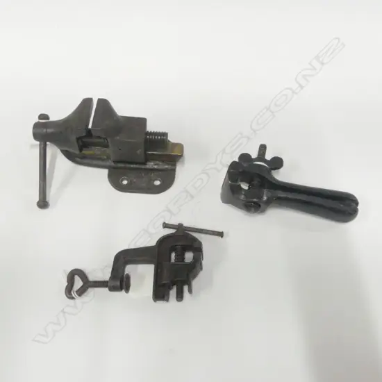 Small Bench mounted  Vice, Hand Vice and Bench Clamped Vice (3)