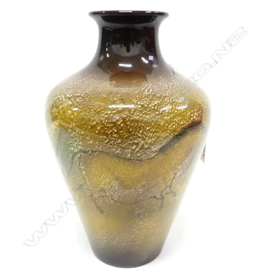 Aquila by Titian ovoid vase with ancient cave painting type design,