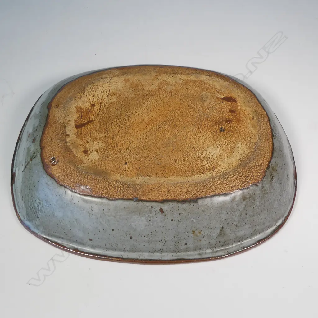 Len castle large rectangular form dish with impressed motifs similar to those used by Theo Schoon, Image 1++