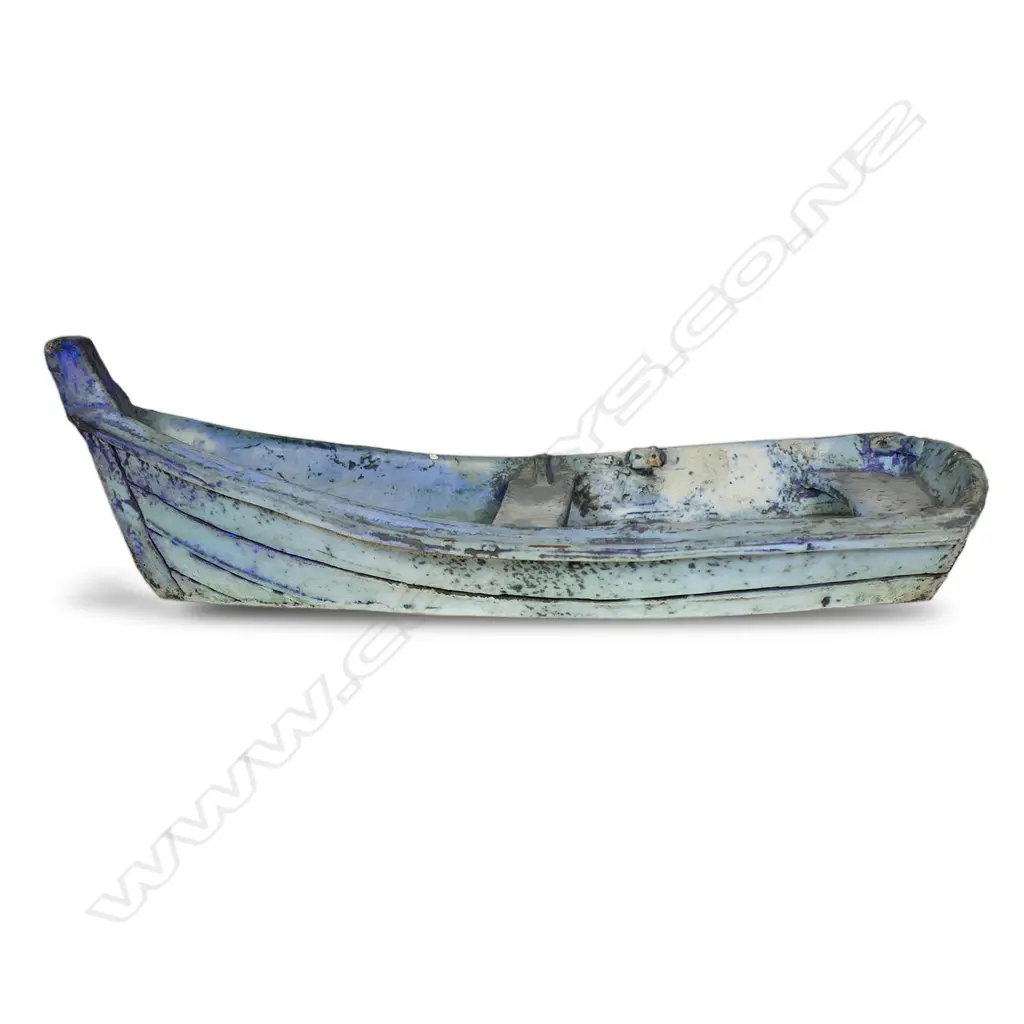 Peter Oxborough (1936-2005) ceramic sculpture 'Dawdle Cove Dory' signed dated 1997, Image 1++