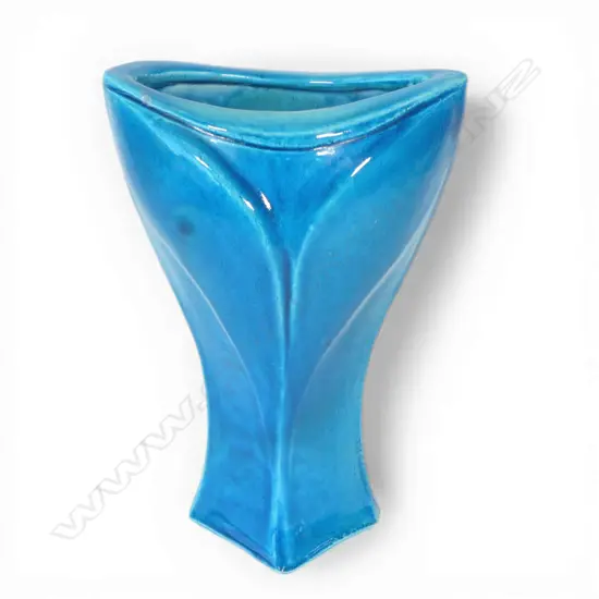 Merilyn Wiseman large sinuous form vase with square base and elliptical top,
