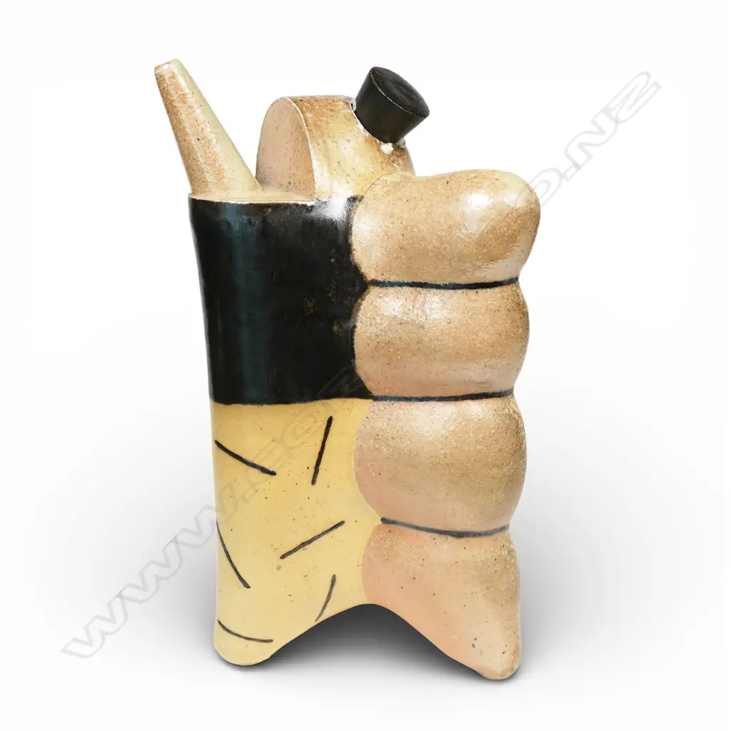 Potter unknown sculpted pottery pouring vessel, Image 1++