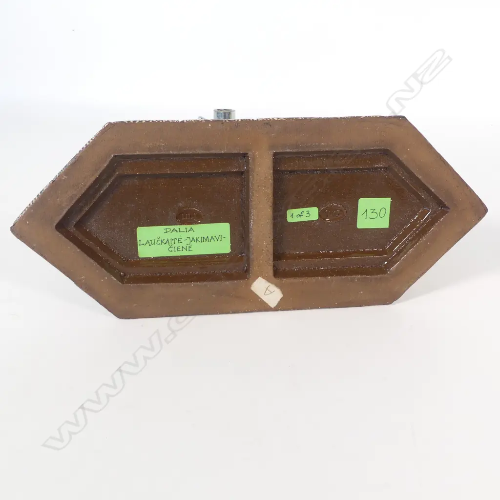 Dalia Lauckaite-Jakimaviciene (Lithuania) mixed media sculpture Ed.1/3, ceramic base with female forms topped with utility tap. H.400, maker's stamp to base Image 1++