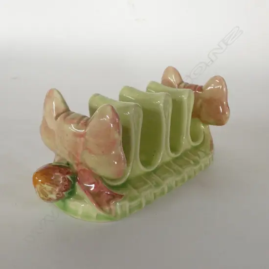 SHORTER & SON - PINK BOW AND ROSEBUD - GREEN