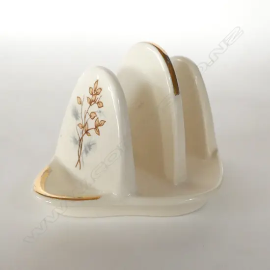 ENGLISH - ART DECO BROWN LEAVES WITH GILT 