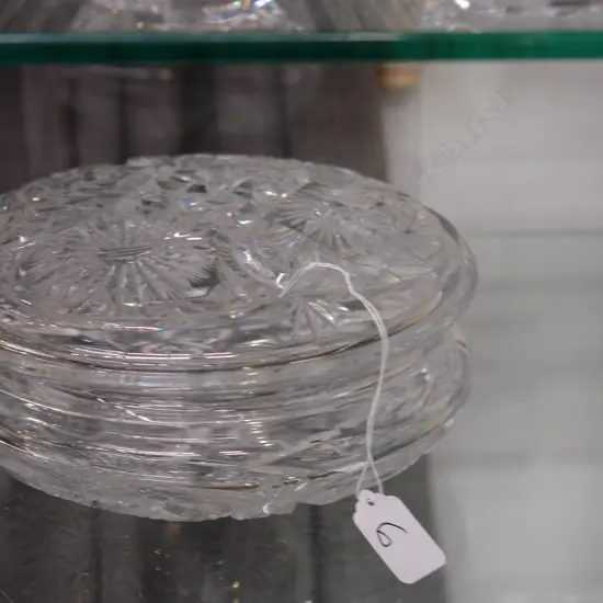 HAND CUT LIDDED CRYSTAL BOWL