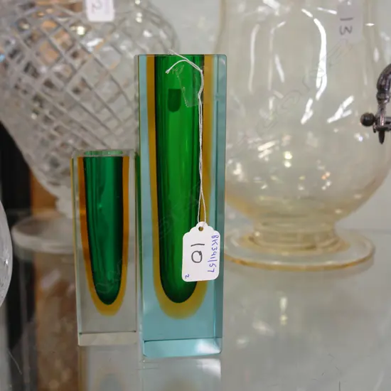 2 MURANO GLASS VASES 