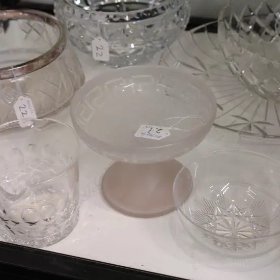 3 ANTIQUE CRYSTAL PCS